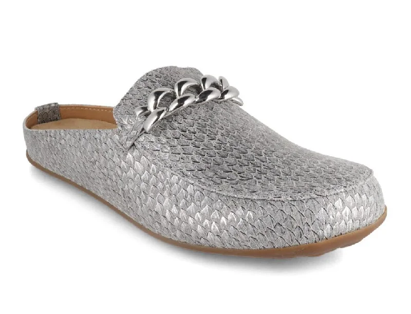 Trendy High Top Sneakers HAFLINGER Women Slippers 'Pantino T', silver pine
