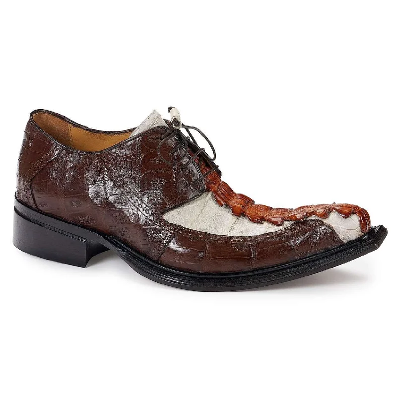 Comfortable Formal Footwear Mauri 44203 Designer Shoes Exotic Skin Men's Hornback Crocodile Brown Oxfords (MA4933) Comfortable Formal Footwear Mauri 44203 Designer Shoes Exotic Skin Men's Hornback Crocodile Brown Oxfords (MA4933)