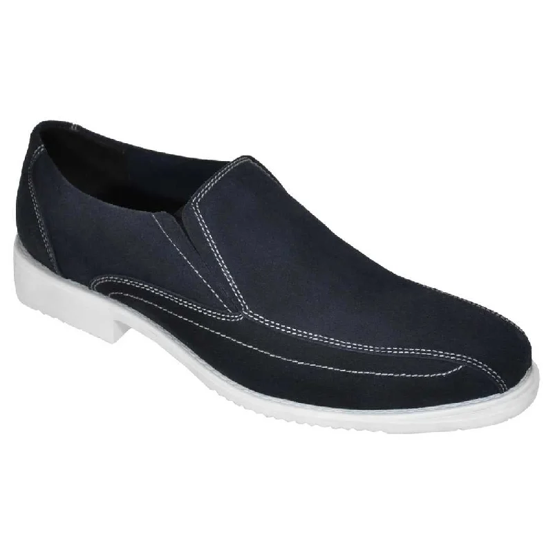 Trendy Sports Footwear Luxury Italian Leather Blue Stylish Business Slip-on Shoes